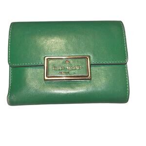 Kate Spade Kelly Green Compact Leather Wallet